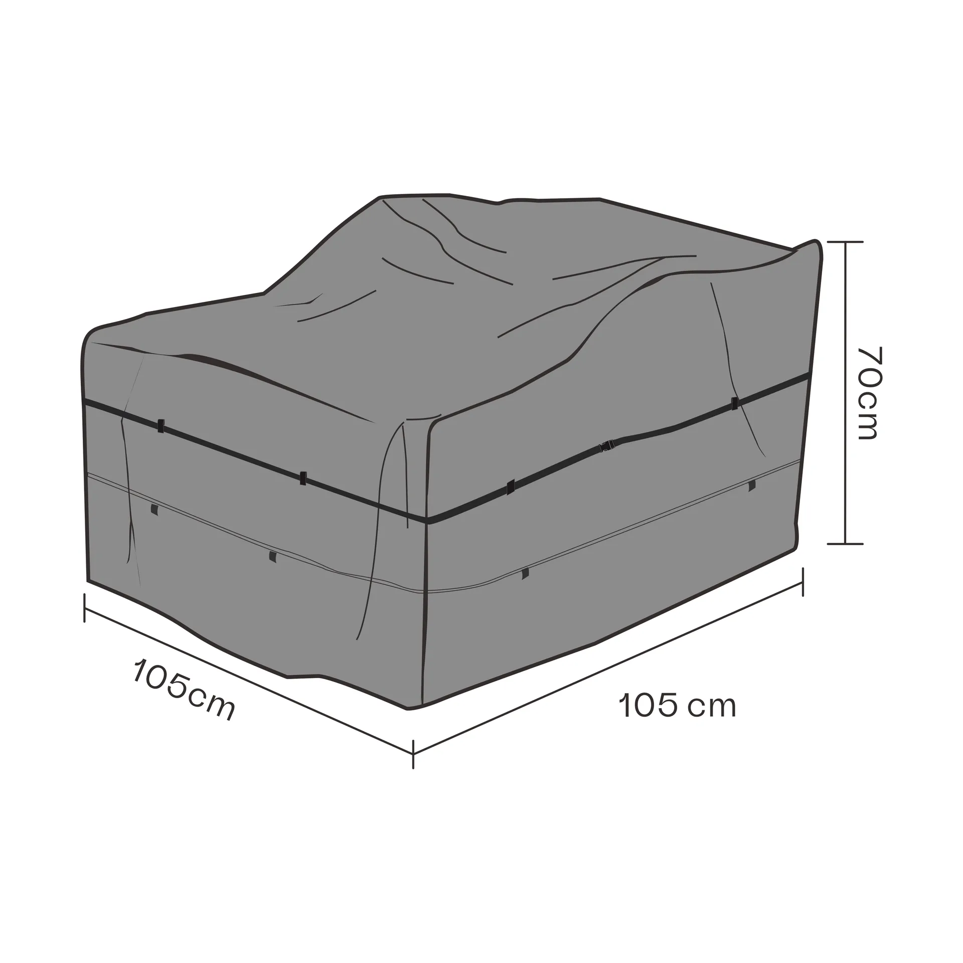 Brafab προστατευτικό κάλυμμα για πολυθρόνα, Μάυρο 105 cm Brafab