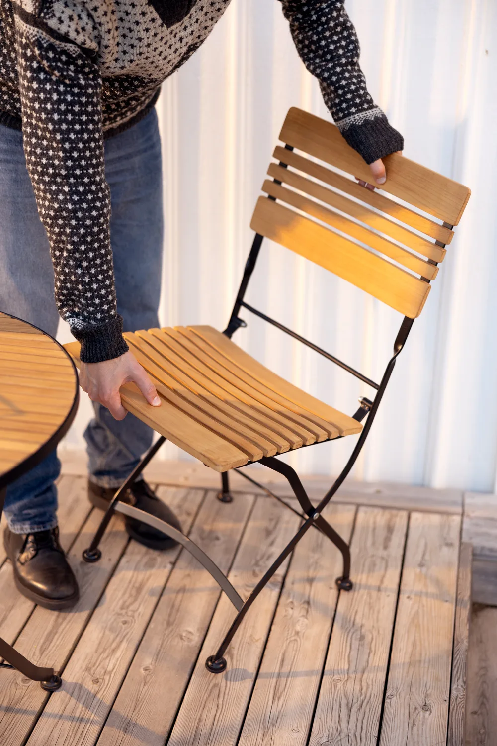 Brewer καρέκλα τραπεζαρίας, Μαύρο-teak Brafab