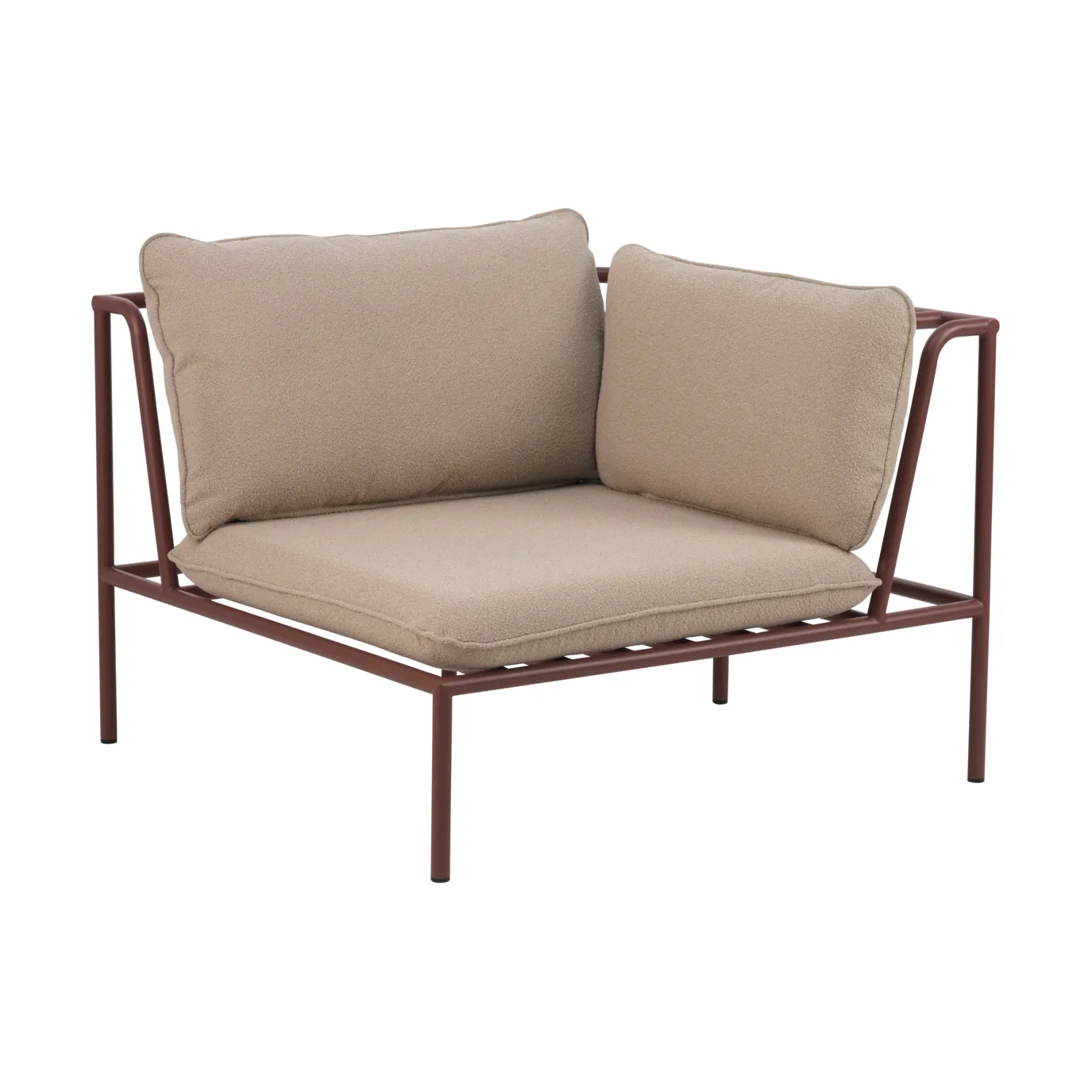 Collier μονάδα καναπέ, Zin red-teddy beige, γωνία Brafab