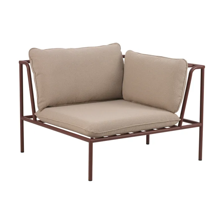 Collier μονάδα καναπέ - Zin red-teddy beige, γωνία - Brafab