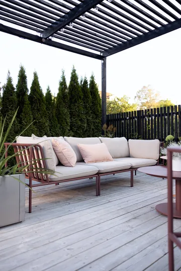 Collier μονάδα καναπέ - Zin red-teddy beige, γωνία - Brafab