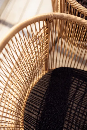 Delia καρέκλα με μπράτσα - Μαύρο-φυσικό - Brafab