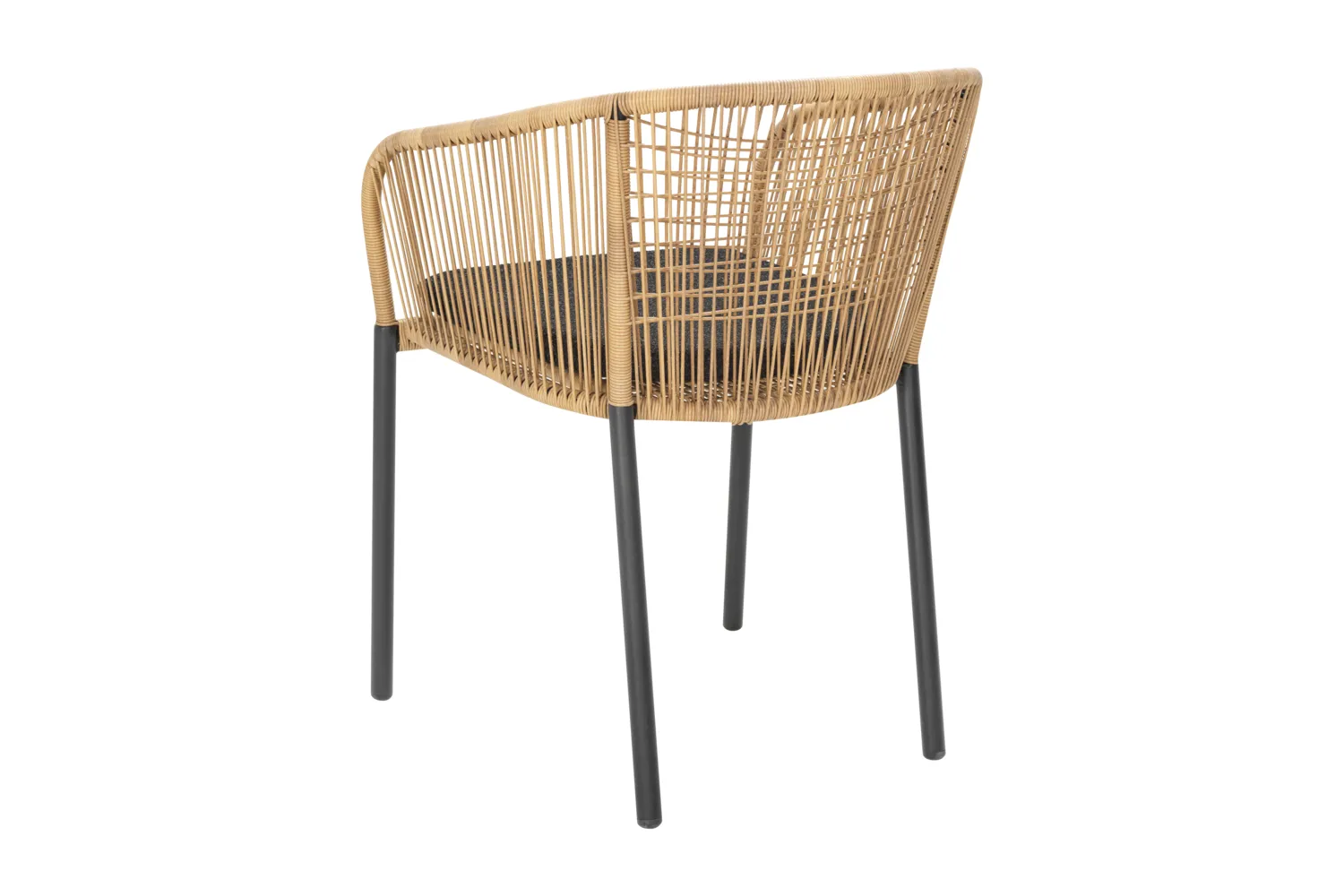 Delia καρέκλα με μπράτσα, Antracit-natur Brafab