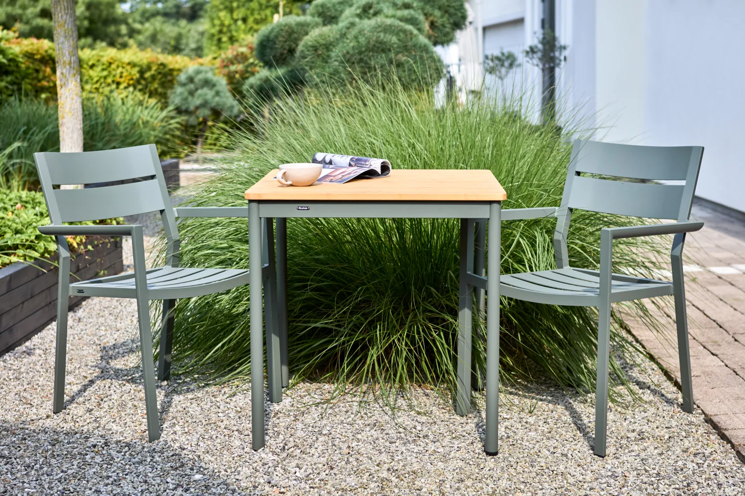 Delia καρέκλα με μπράτσα, Nordic green Brafab