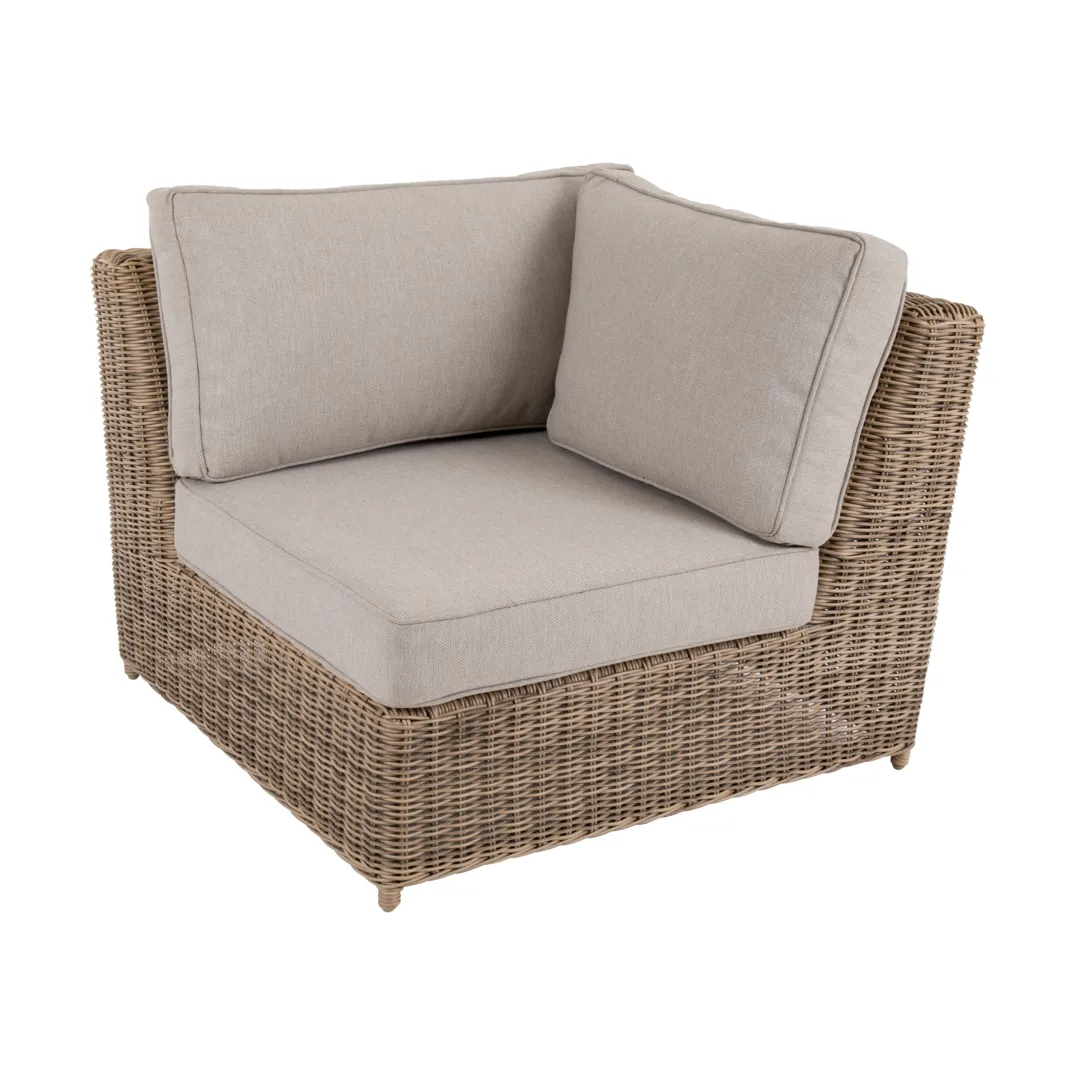 Glendon αρθρωτή μονάδα καναπέ, Rustic-beige, γωνία Brafab