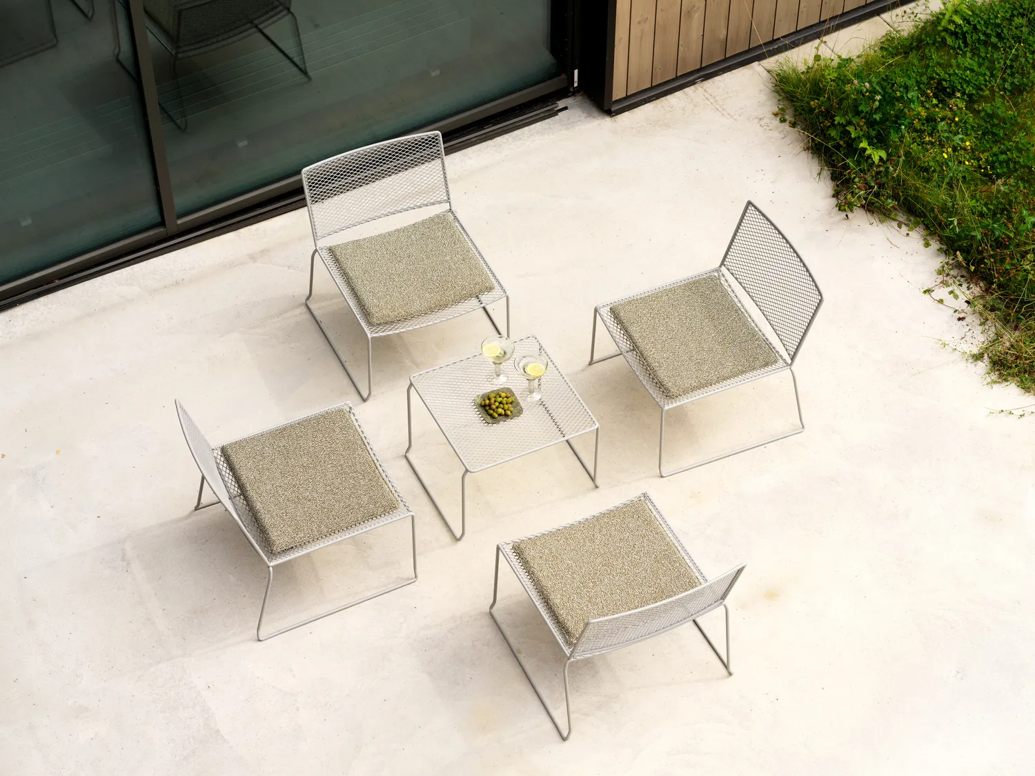 Haru πλαϊνό τραπέζι 54x54 εκ., Slate grey, 54x54 cm Brafab