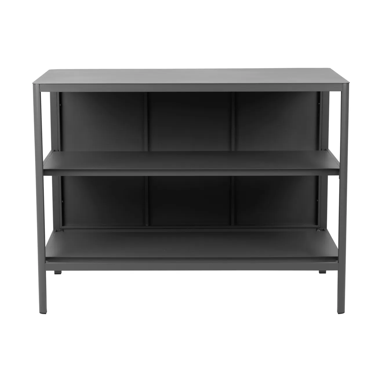 Πάγκος εξωτερικής κουζίνας Kelia με ράφια, Antracit, 121x91x64 cm Brafab