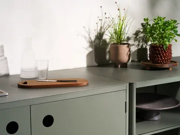 Πάγκος εξωτερικής κουζίνας Kelia με ράφια - Nordic green, 121x91x64 cm - Brafab