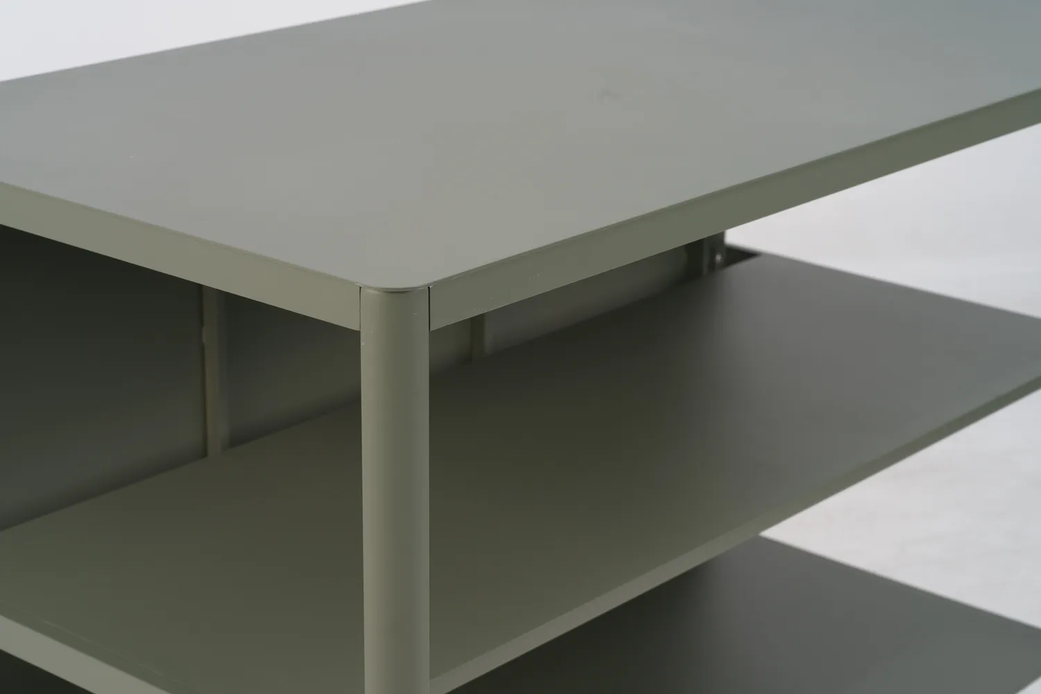 Πάγκος εξωτερικής κουζίνας Kelia με ράφια, Nordic green, 121x91x64 cm Brafab