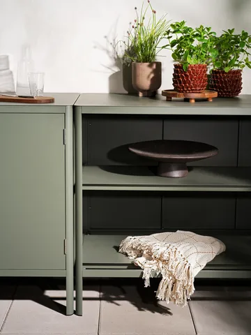 Πάγκος εξωτερικής κουζίνας Kelia με ράφια - Nordic green, 121x91x64 cm - Brafab