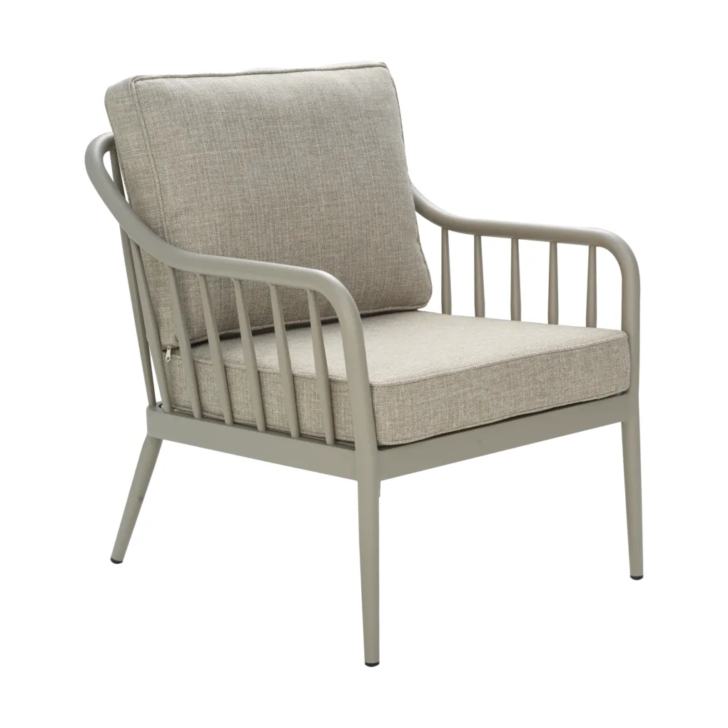 Καρέκλα lounge Coleville, Khaki-burlap beige Brafab