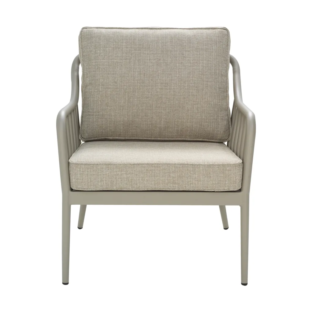 Καρέκλα lounge Coleville, Khaki-burlap beige Brafab