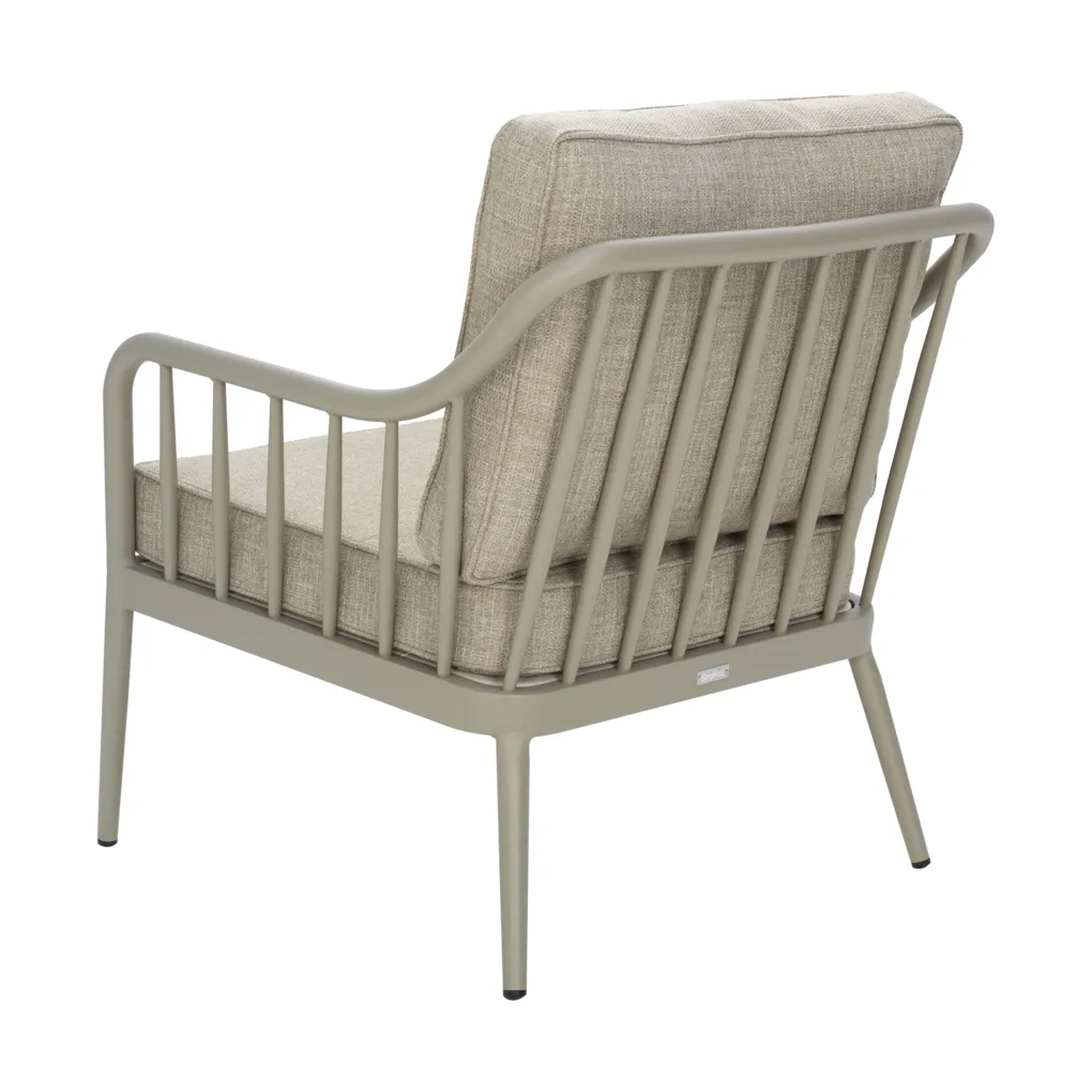 Καρέκλα lounge Coleville, Khaki-burlap beige Brafab