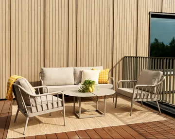 Καρέκλα lounge Coleville - Khaki-burlap beige - Brafab