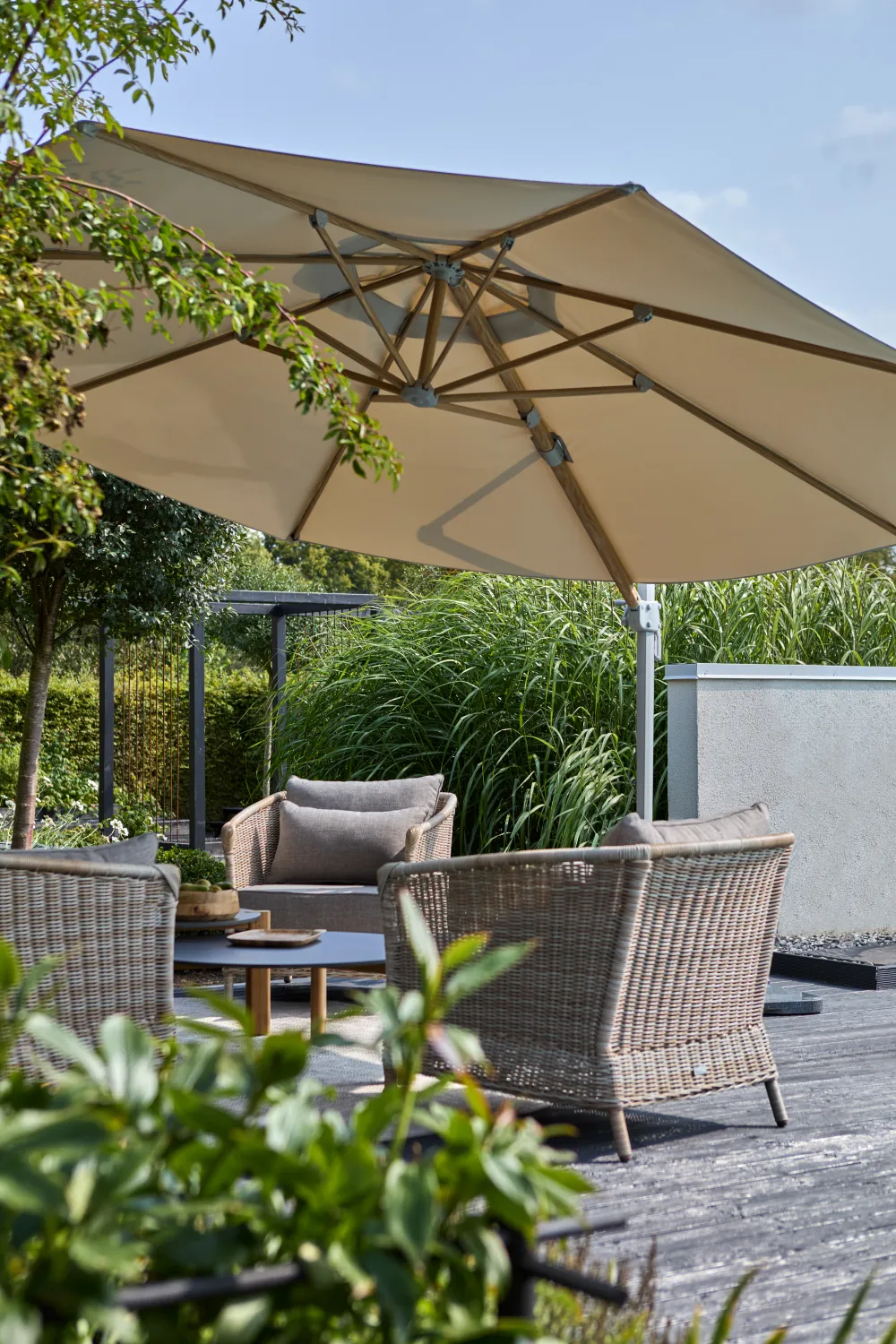 Luzzi ομπρέλα παραλίας ελεύθερης ανάρτησης, Khaki Brafab