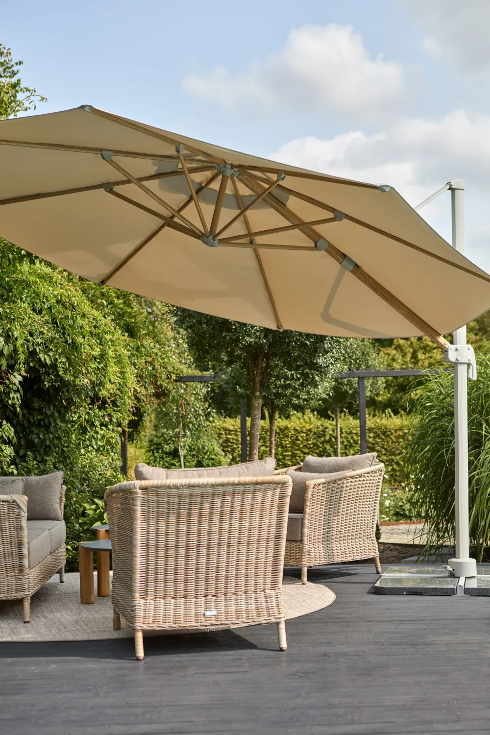 Luzzi ομπρέλα παραλίας ελεύθερης ανάρτησης, Khaki Brafab