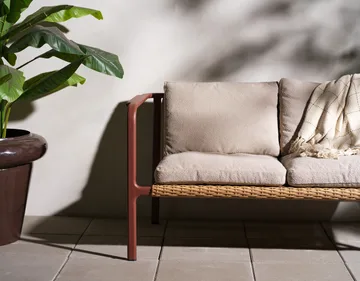 Motty καναπές - Zin red-teddy beige, 2-θέσεων - Brafab