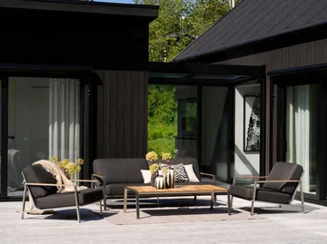 Πολυθρόνα Naos - Ανοξείδωτος χάλυβας-nearly black - Brafab