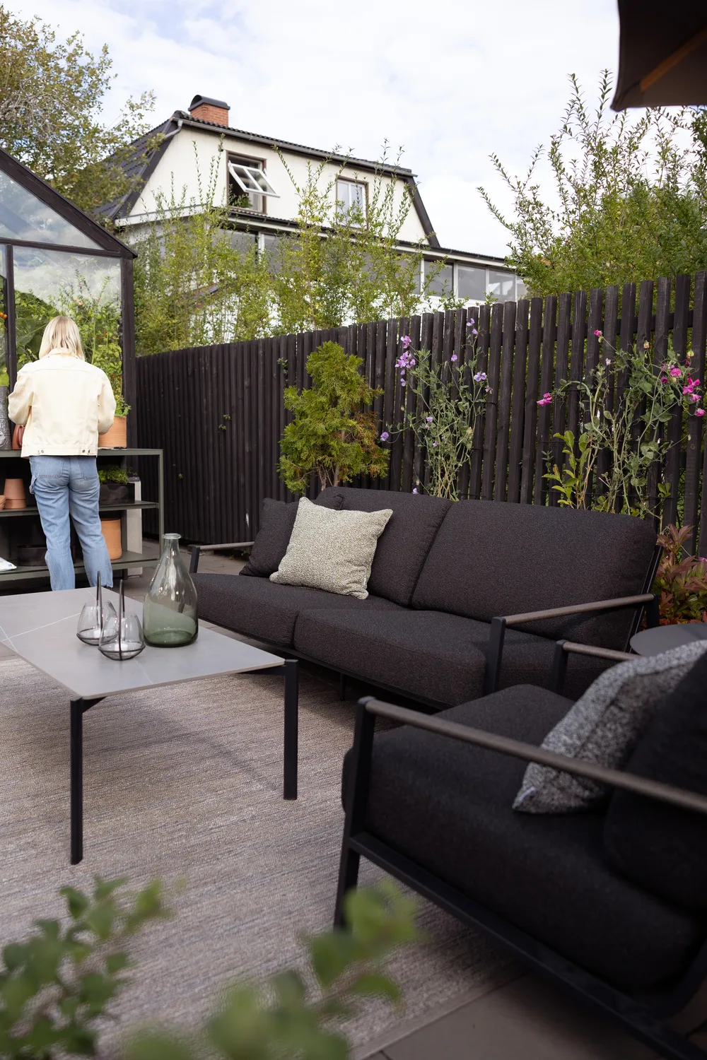 Naos καναπές, Μαύρο-teddy black, 2,5-θέσιο Brafab