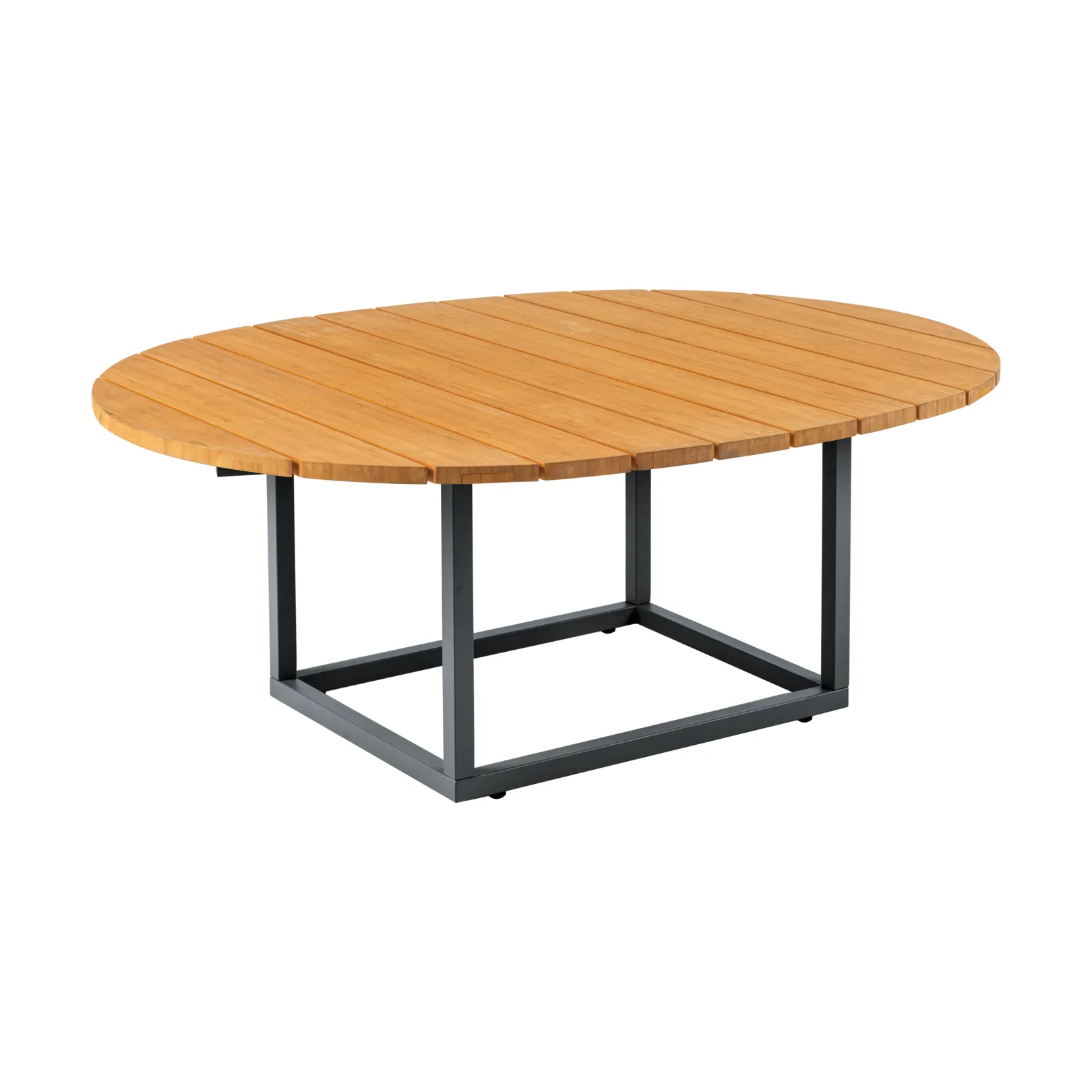 Olive τραπεζάκι σαλονιού, Ανθρακί-μπαμπού, 110x80 εκ. Brafab