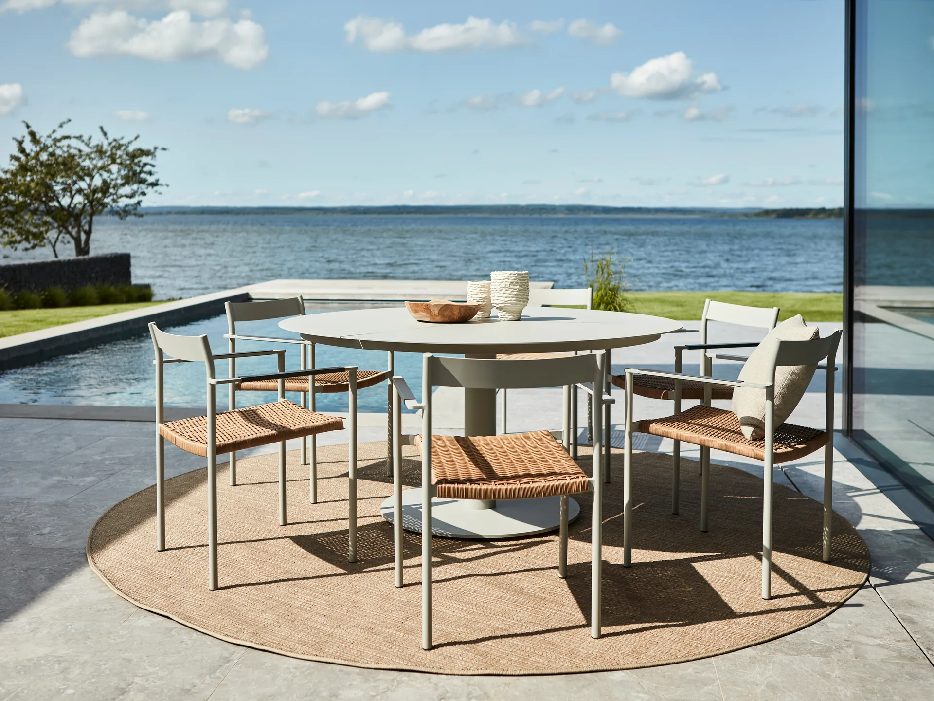 Peace τραπεζαρία Ø150 cm Nordic green Brafab