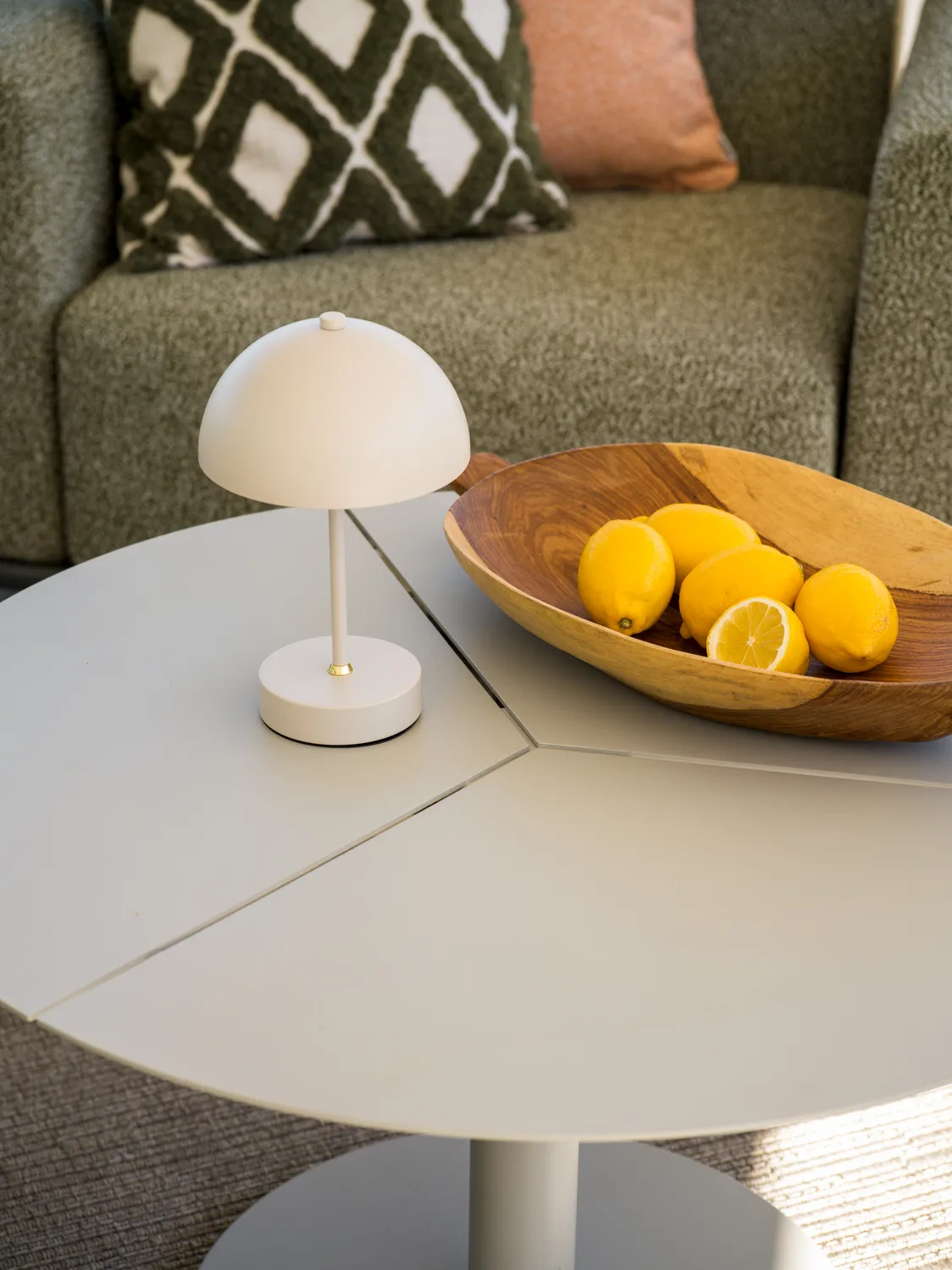 Peace τραπεζάκι σαλονιού, Light grey, Ø80x46 cm Brafab