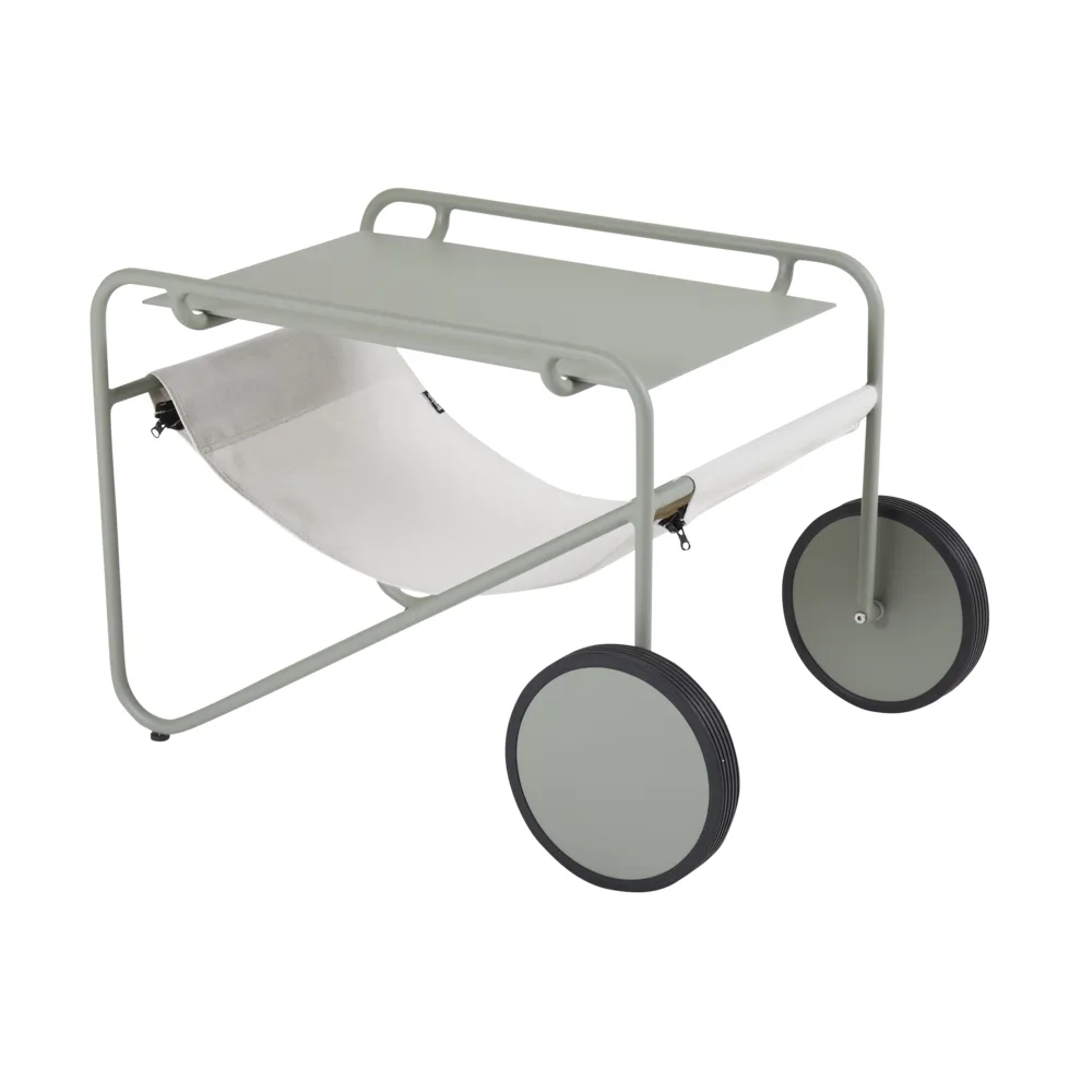 Poul Table πλαϊνό τραπέζι , Dusty green-off white, 72x44 cm Brafab