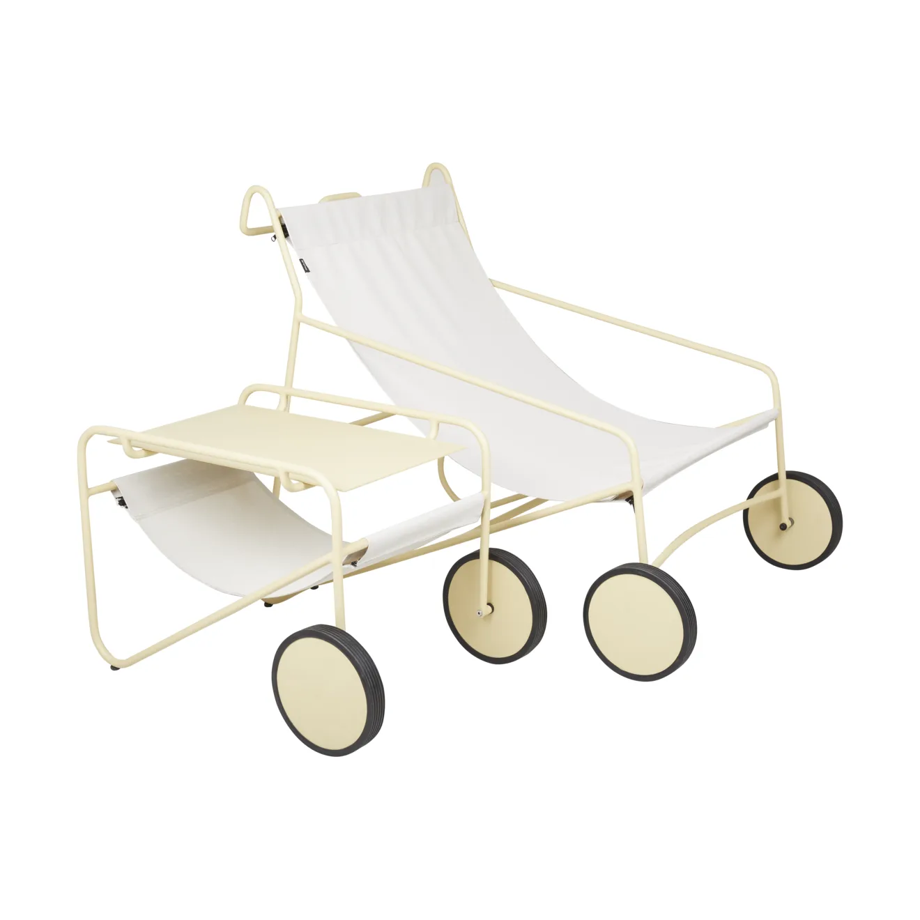 Poul Table πλαϊνό τραπέζι , Lemon-off white, 72x44 cm Brafab