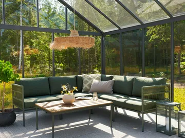 Reno τραπεζάκι σαλονιού - Nordic green-natural wood, 110x70 cm - Brafab