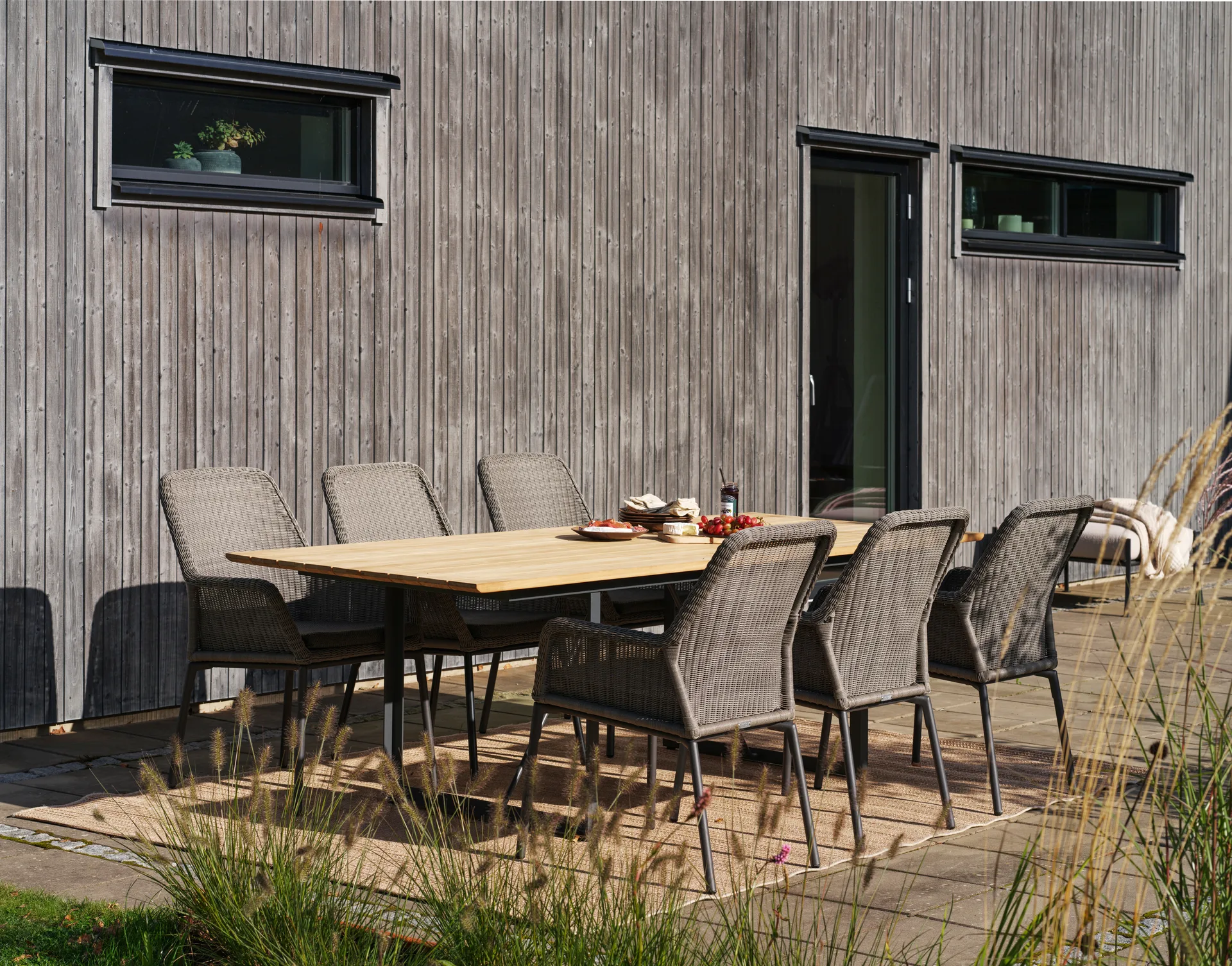 Shad τραπεζαρία 240 cm teak-anthracite Brafab