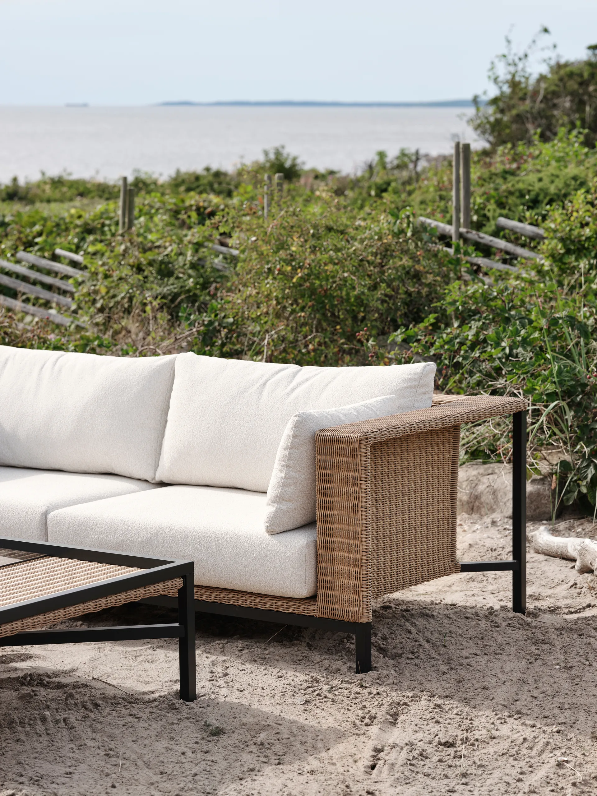 Shell καναπές, Teddy rice-μαύρο Brafab