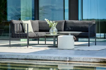 Upper γωνιακός καναπές - Svart-teddy black - Brafab