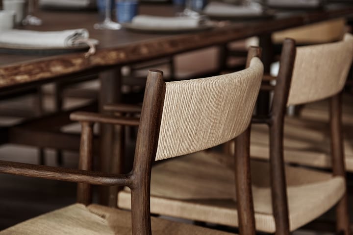 Arv πολυθρόνα με υφασμένη πλάτη και κάθισμα, Βιολογικό σχοινί από λιναρόσπορο με καπνισμένο φινίρισμα Brdr. Krüger