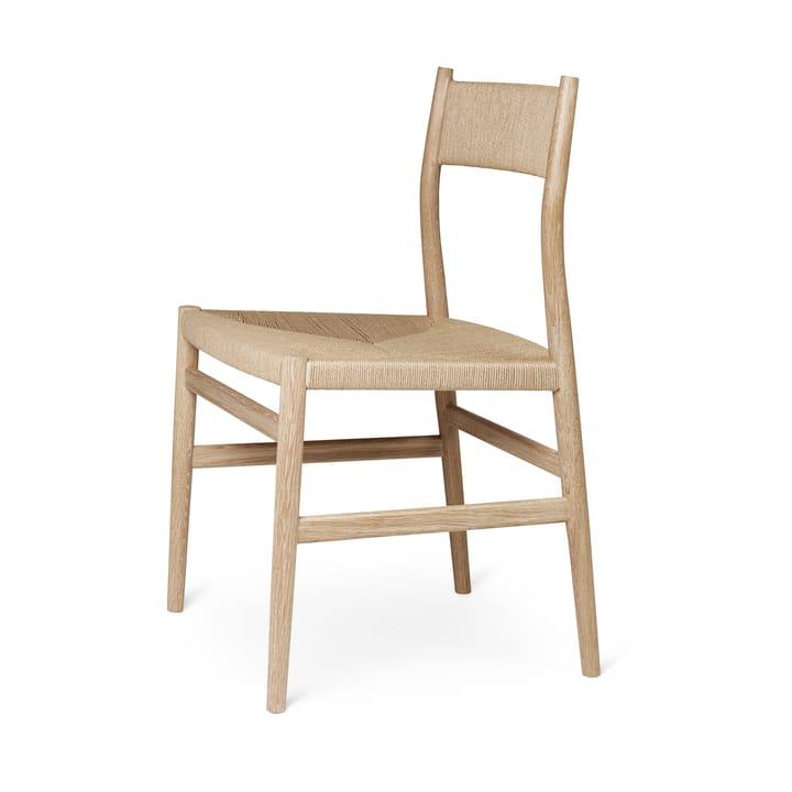 Καρέκλα Arv με υφαντή πλάτη και κάθισμα - Λευκό λαδωμένο χάρτινο κορδόνι δρυός - Brdr. Krüger