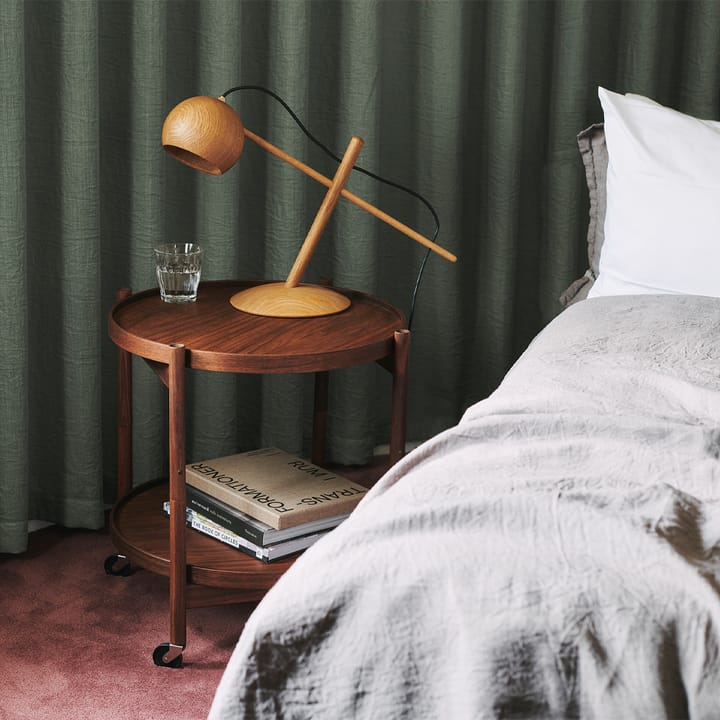 Τραπέζι με ροδάκια Bølling Tray Table model 50, Stone-βάση από λαδωμένη καρυδιά Brdr. Krüger
