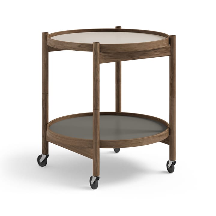 Τραπέζι με ροδάκια Bølling Tray Table model 50 - Stone-λαδωμένο δρύινο σταντ από καπνιστή δρυ - Brdr. Krüger