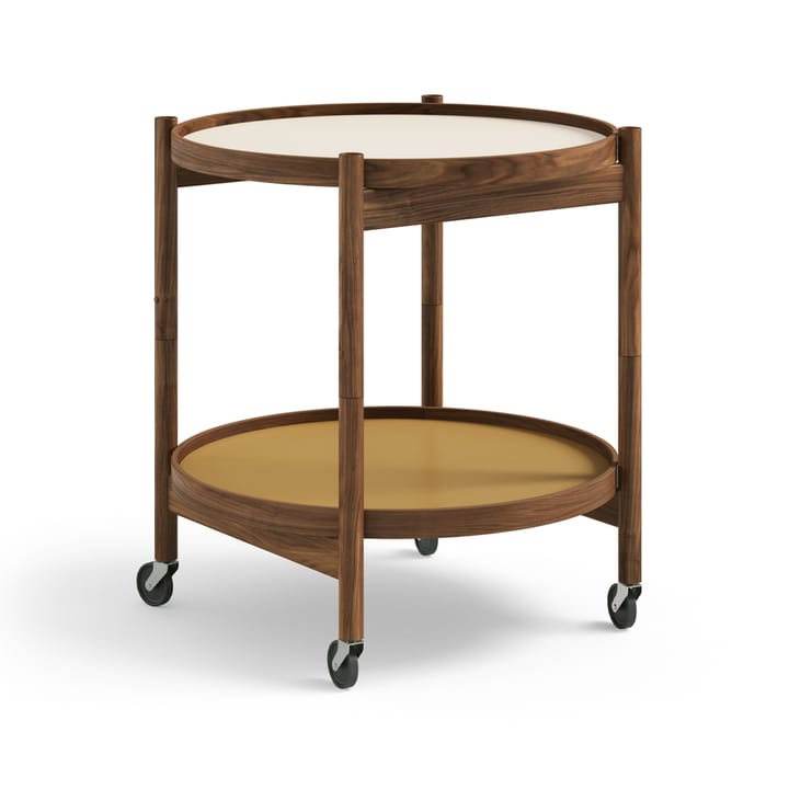 Τραπέζι με ροδάκια Bølling Tray Table model 50  - Sunny-λαδωμένη βάση από ξύλο καρυδιάς - Brdr. Krüger