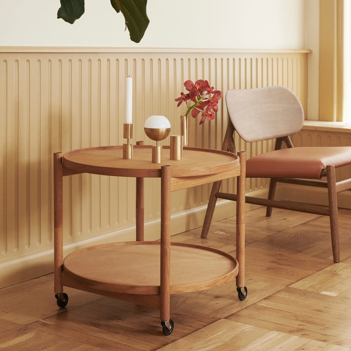 Τραπέζι με ροδάκια Bølling Tray Table model 60, Stone-λαδωμένη βάση βιβλίου Brdr. Krüger