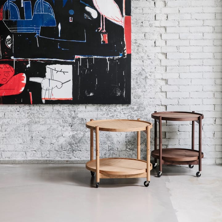 Τραπέζι με ροδάκια Bølling Tray Table model 60, Stone-λαδωμένη βάση βιβλίου Brdr. Krüger