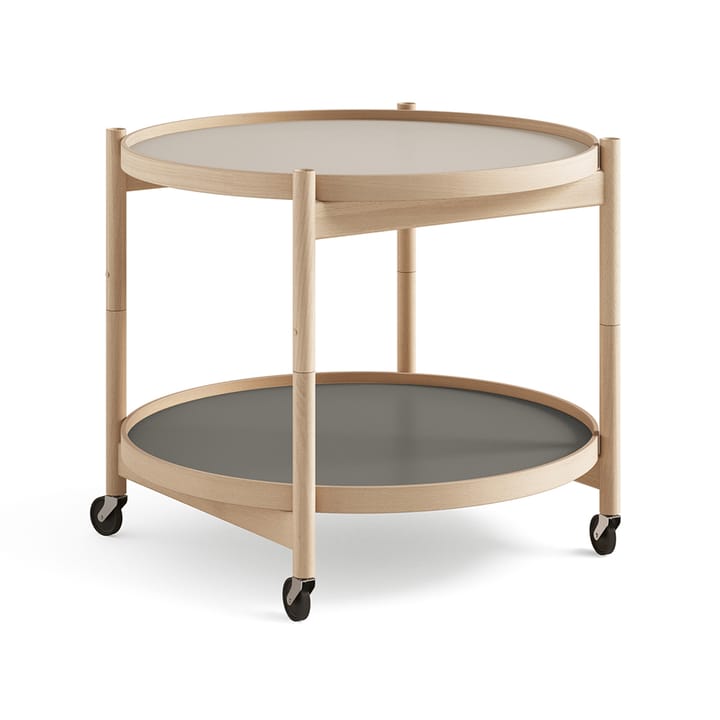Τραπέζι με ροδάκια Bølling Tray Table model 60 - Stone-λαδωμένη βάση βιβλίου - Brdr. Krüger