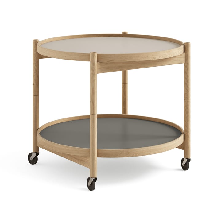 Τραπέζι με ροδάκια Bølling Tray Table model 60  - Stone-λαδωμένη βάση δρυός - Brdr. Krüger