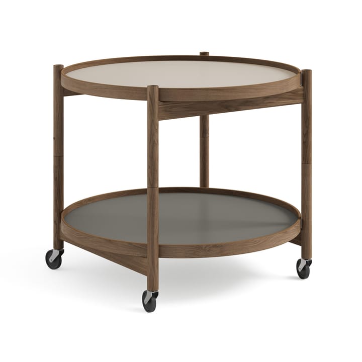 Τραπέζι με ροδάκια Bølling Tray Table model 60 - Stone-βάση από καπνιστή δρυ - Brdr. Krüger