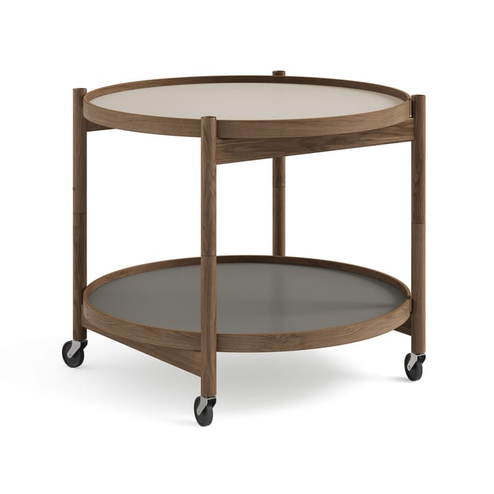 Τραπέζι με ροδάκια Bølling Tray Table model 60  - Stone-βάση από καπνιστή δρυ - Brdr. Krüger