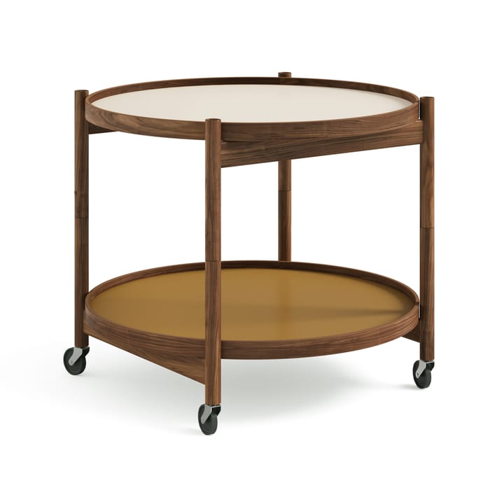 Τραπέζι με ροδάκια Bølling Tray Table model 60  - Sunny-λαδωμένη βάση από ξύλο καρυδιάς - Brdr. Krüger