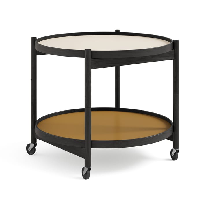 Τραπέζι με ροδάκια Bølling Tray Table model 60  - Sunny-μαύρη λακαρισμένη βάση δρυός - Brdr. Krüger