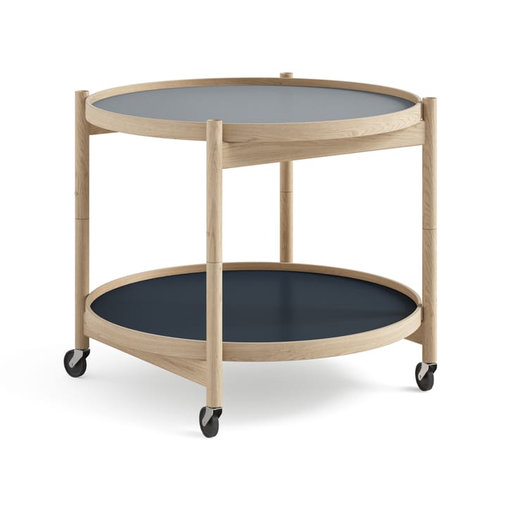 Τραπέζι με ροδάκια Bølling Tray Table model 60  - Water-μη επεξεργασμένη βάση βελανιδιάς - Brdr. Krüger