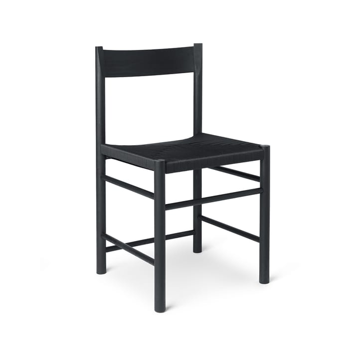 F-chair - Μαύρη φλαμουριά, μαύρο πλεχτό κάθισμα - Brdr. Krüger
