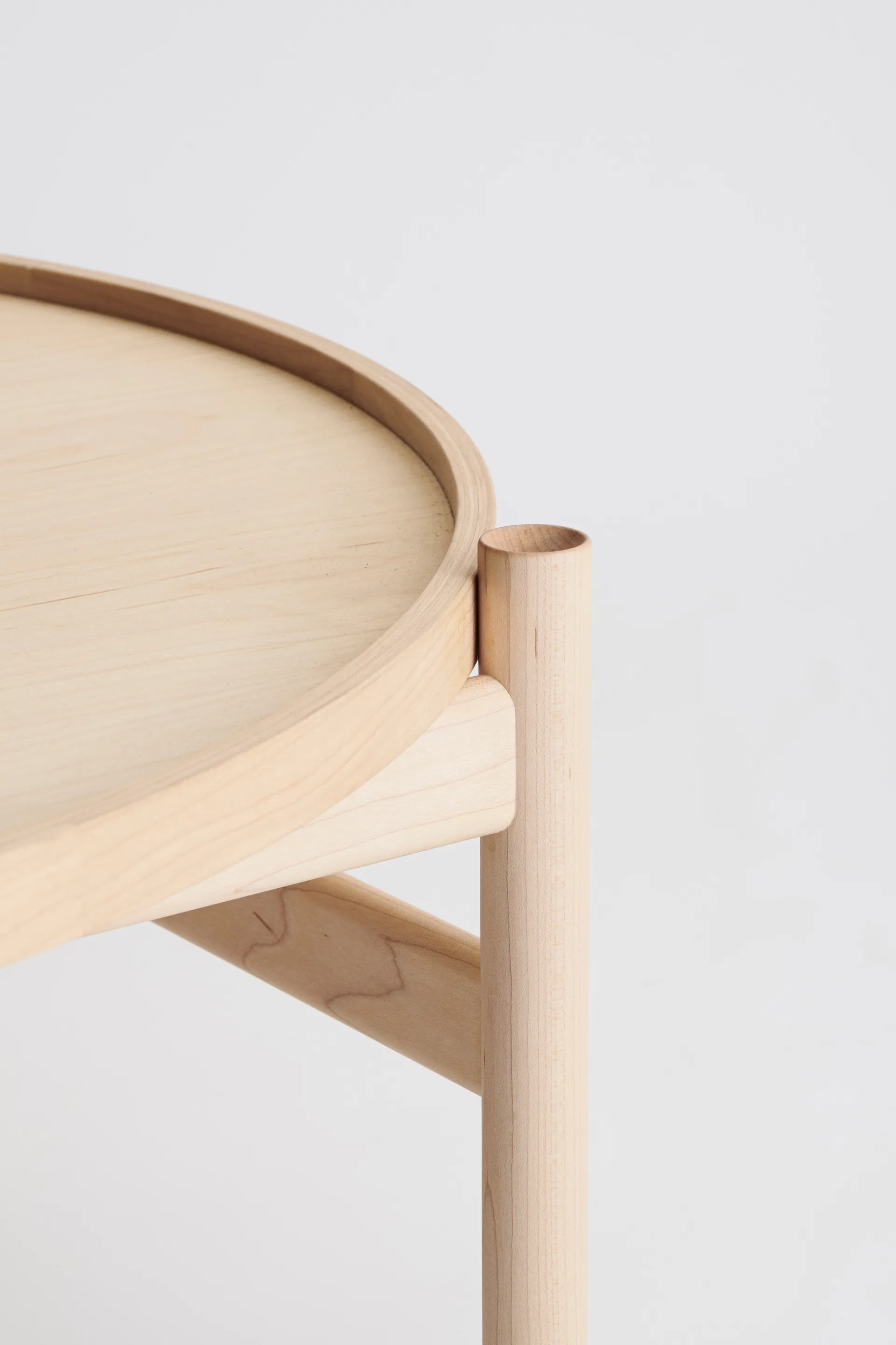 Τραπεζάκι του καφέ, HB, Ø100 εκ, Σφένδαμνος λαδωμένος λευκό Brdr. Krüger