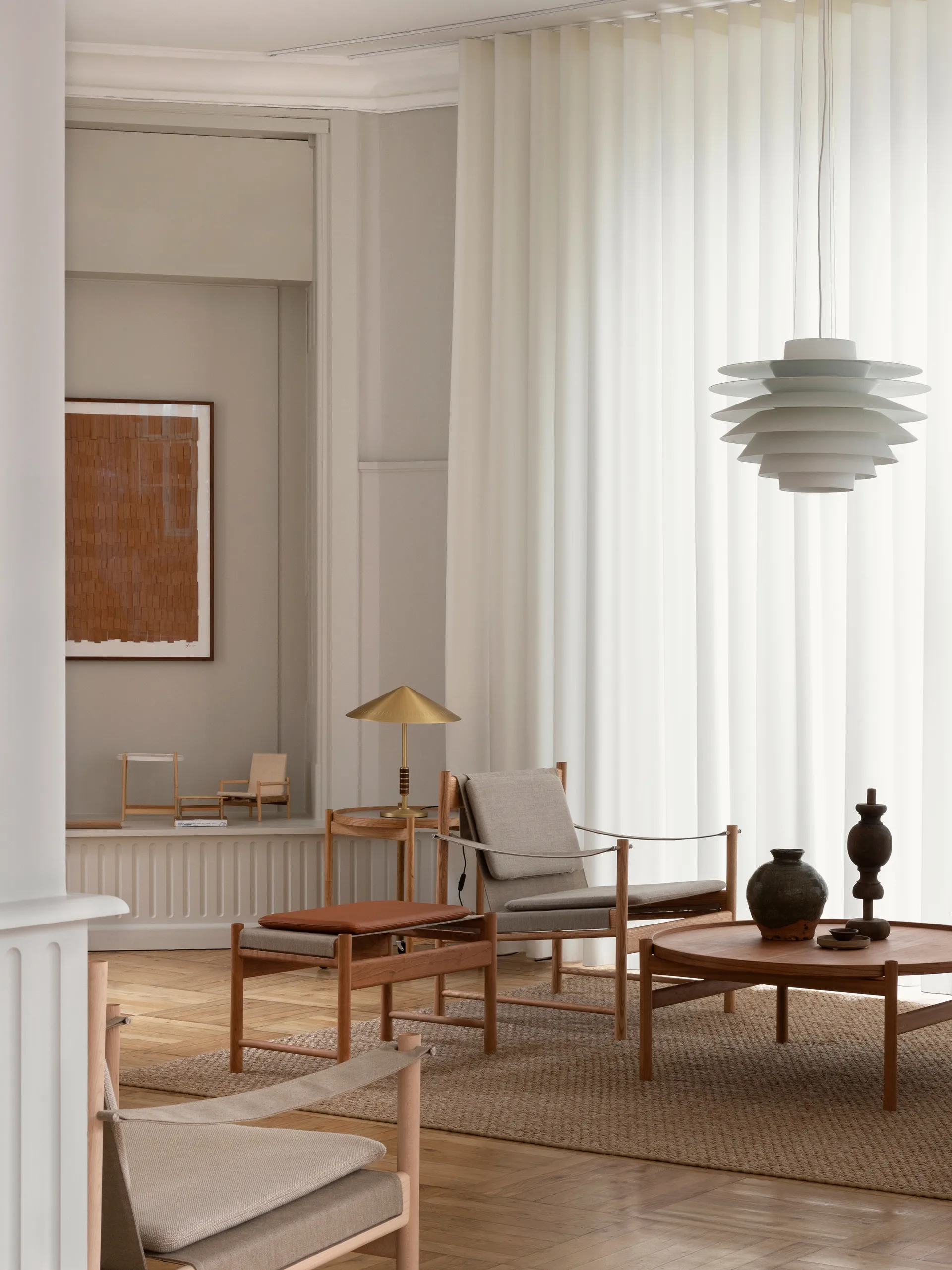 HB πολυθρόνα σαλονιού, Φυσικός καμβάς βελανιδιάς περασμένος με λάδι Brdr. Krüger