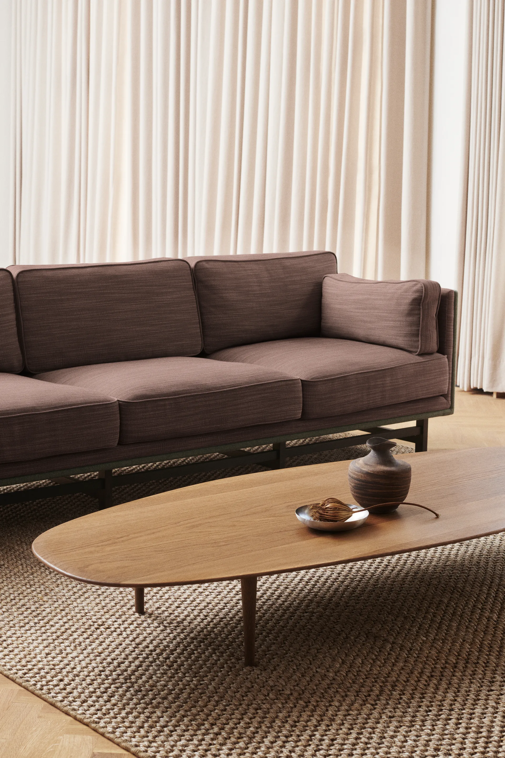 Jari Τραπεζάκι του καφέ, 80x180 εκ., Καπνιστή λαδωμένη δρυς Brdr. Krüger